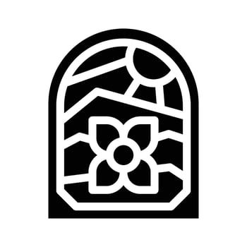 stained glass glyph icon vector illustration