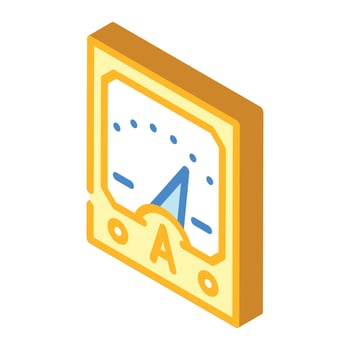 ammeter tool isometric icon vector illustration
