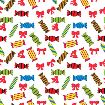 cute candy pattern design vector