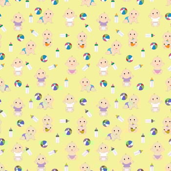 cute baby pattern design vector