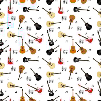 cute music pattern design vector