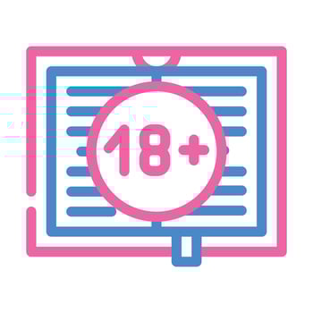 new adult literature color icon vector illustration