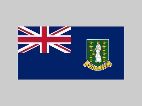 British Virgin Islands flag, official colors and proportion. Vector illustration.