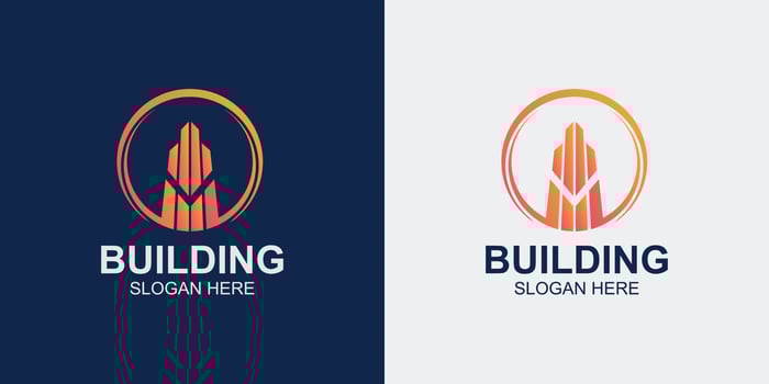 minimalist and abstract building logo set vector