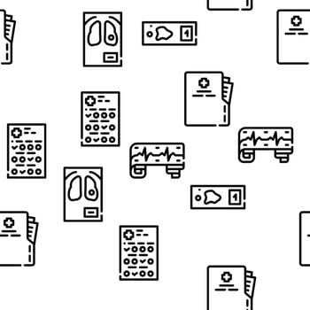 Medical Checkup Health Vector Seamless Pattern