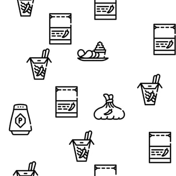 Spicy Dish Flavor Food Vector Seamless Pattern