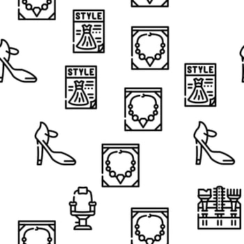 Stylist Accessory Vector Seamless Pattern