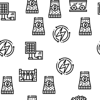 Energy Manufacturing Vector Seamless Pattern