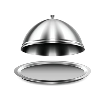 restaurant cloche vector