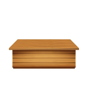 Wooden Stand Market Seller Place Table Vector