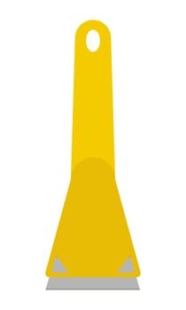 Kitchen scraper with a blade for cleaning dirt. Flat. Vector illustration
