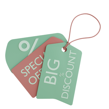 3d discount object with transparent background png