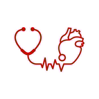 Stethoscope doctor icon template. medicine logo, medical design template for clinic. vector