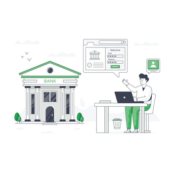 An illustration denoting internet money vector