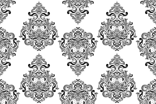 Vector damask vintage baroque scroll ornament swirl. Victorian monogram heraldic shield swirl. Retro floral leaf pattern border foliage antique  acanthus calligraphy engraved tattoo. Seamless pattern