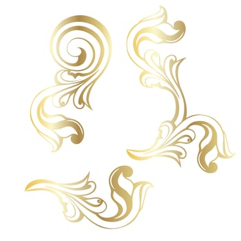 Vector damask vintage baroque scroll ornament swirl. Victorian monogram heraldic shield swirl.Retro floral leaf pattern border foliage antique  acanthus calligraphy engraved tattoo. Tile decor element