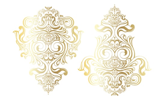 Vector damask vintage baroque scroll ornament swirl. Victorian monogram heraldic shield swirl.Retro floral leaf pattern border foliage antique  acanthus calligraphy engraved tattoo. Tile decor element