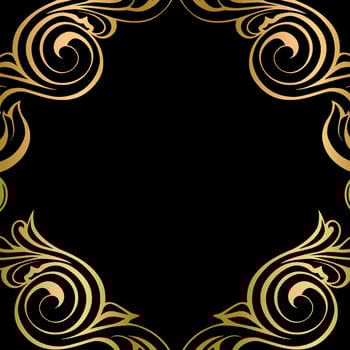 Vector damask vintage baroque scroll ornament swirl. Victorian monogram heraldic shield swirl.Retro floral leaf pattern border foliage antique  acanthus calligraphy engraved tattoo. Tile decor element