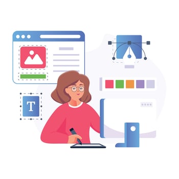 Get this amazing flat illustration of web developer vector