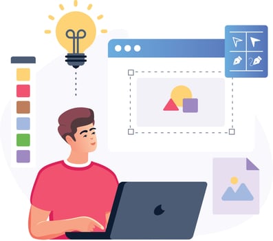 Get this amazing flat illustration of web developer vector