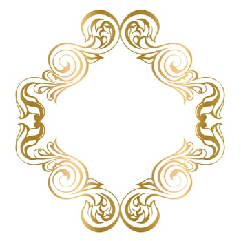 Vector damask vintage baroque scroll ornament swirl. Victorian monogram heraldic shield swirl.Retro floral leaf pattern border foliage antique  acanthus calligraphy engraved tattoo. Tile decor element