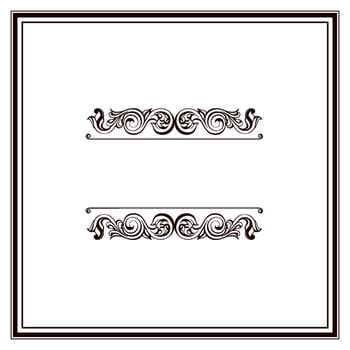 Vector damask vintage baroque scroll ornament swirl. Victorian monogram heraldic shield swirl.Retro floral leaf pattern border foliage antique  acanthus calligraphy engraved tattoo. Tile decor element