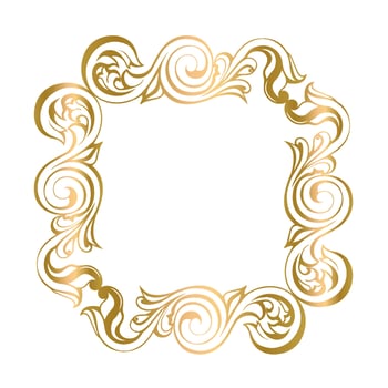 Vector damask vintage baroque scroll ornament swirl. Victorian monogram heraldic shield swirl.Retro floral leaf pattern border foliage antique  acanthus calligraphy engraved tattoo. Tile decor element