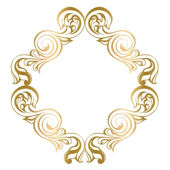 Vector damask vintage baroque scroll ornament swirl. Victorian monogram heraldic shield swirl.Retro floral leaf pattern border foliage antique  acanthus calligraphy engraved tattoo. Tile decor element