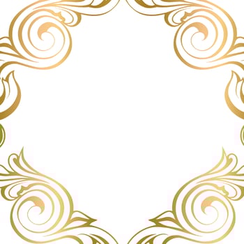 Vector damask vintage baroque scroll ornament swirl. Victorian monogram heraldic shield swirl.Retro floral leaf pattern border foliage antique  acanthus calligraphy engraved tattoo. Tile decor element