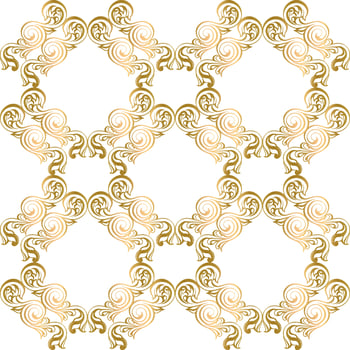 Vector damask vintage baroque scroll ornament swirl. Victorian monogram heraldic shield swirl. Retro floral leaf pattern border foliage antique  acanthus calligraphy engraved tattoo. Seamless pattern