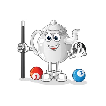 teapot cartoon character. cartoon mascot vector illustration