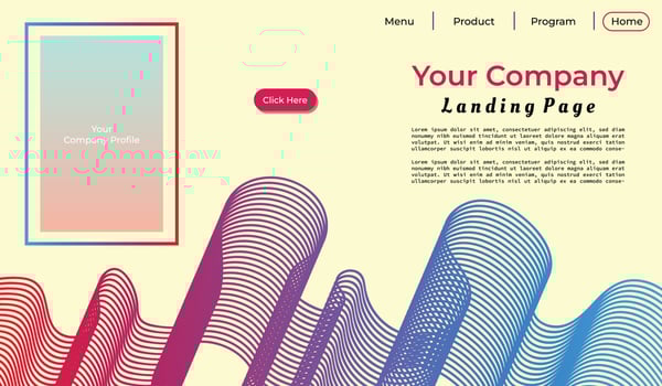 wavy thin line background template for landing page, banner, or poster vector