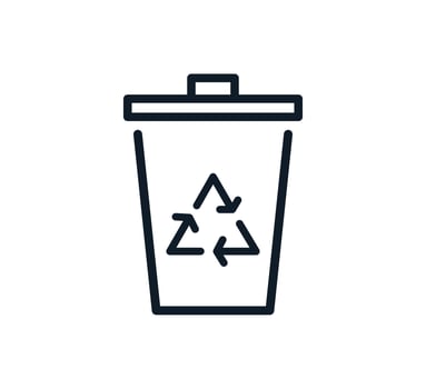 Recycle icon ,garbage icon vector logo design template