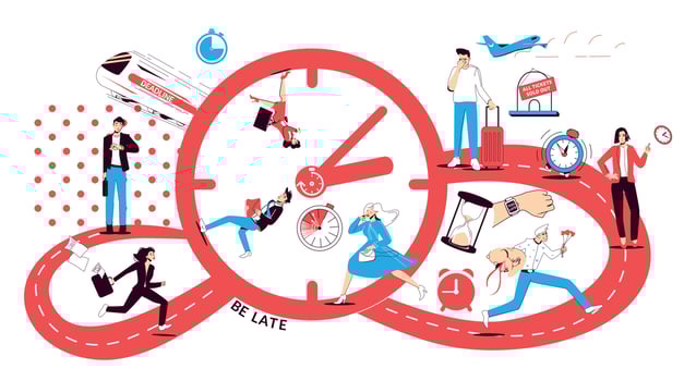 Work Time Marathon Composition vector