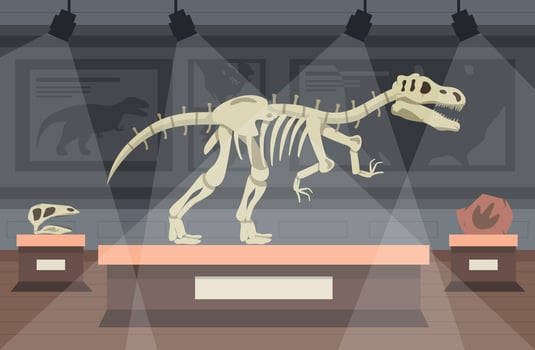 Dinosaur Skeleton Composition vector