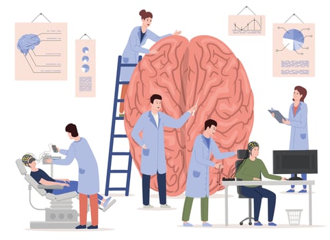 Neuroscience Medical Research Composition vector