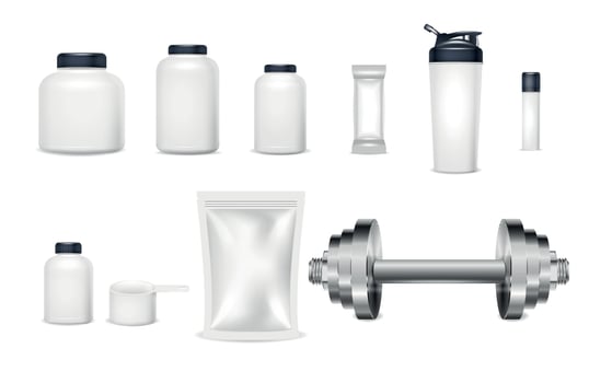 Sport Food Packaging Set vector