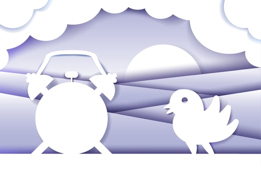 Morning composition paper cut vector