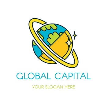 Global capital vector logo design