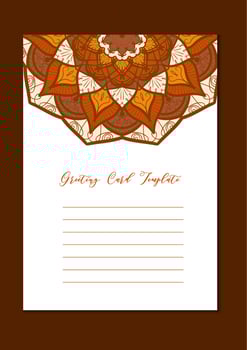 Mandala vintage template card vector