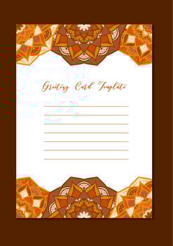 Mandala vintage template card vector
