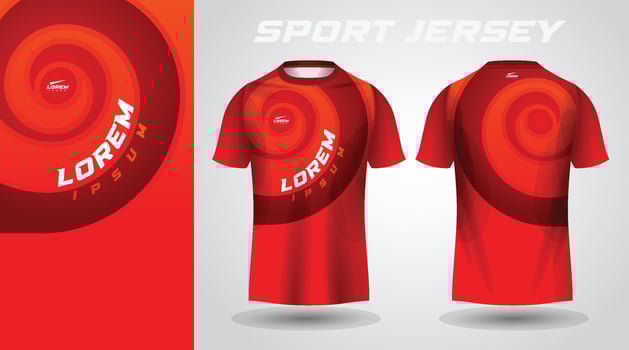 red t-shirt sport jersey design vector