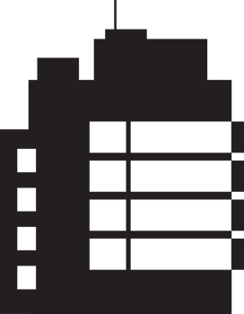 Black silhouette single retro construction building for design and decoration of stock illustration png