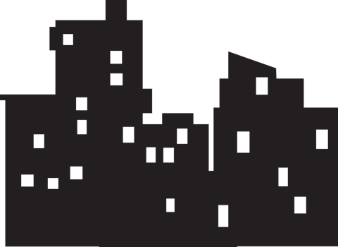 Silhouette single house construction building for design and decoration of stock illustration png