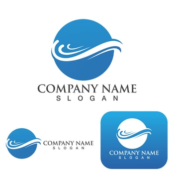 Water wave icon vector