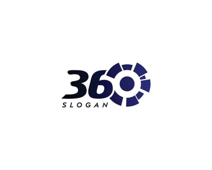 360 Logo vector design,360 degree vector logo design