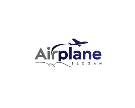 Airplane vector logo design,airplane sky logo design
