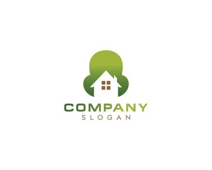 Fresh Eco Hut Natural logo design, Home logo design vector