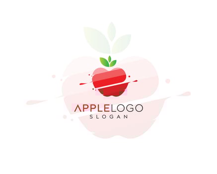 Apple logo design, colorful abstract apple logo vector design