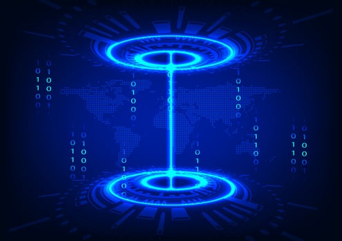 digital abstract background circle cog Hitech Technology style glow  network futuristic vector illustration